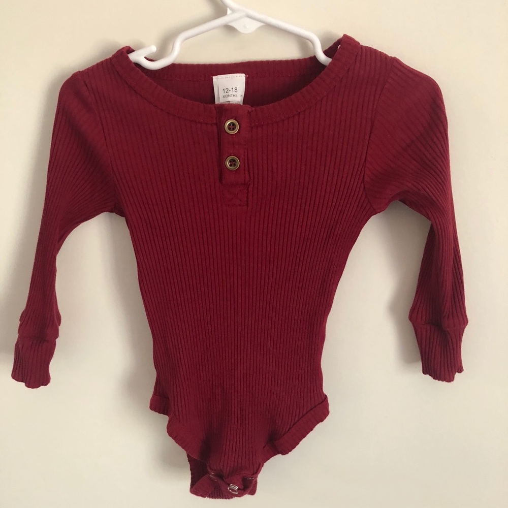 Baby boy burgundy top